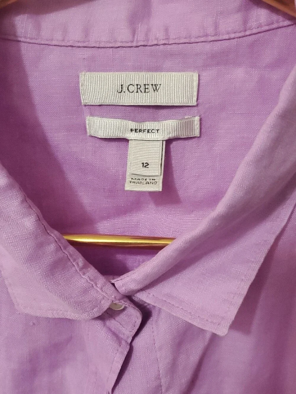J. Crew Lavender Long-Sleeve Button-Up Shirt